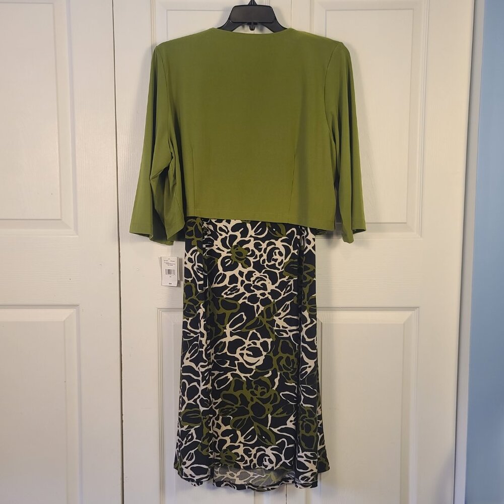NWT DANNY AND NICOLE 2 Piece Women's Floral Midi Dress with Jacket Size 2X - Picture 2 of 16